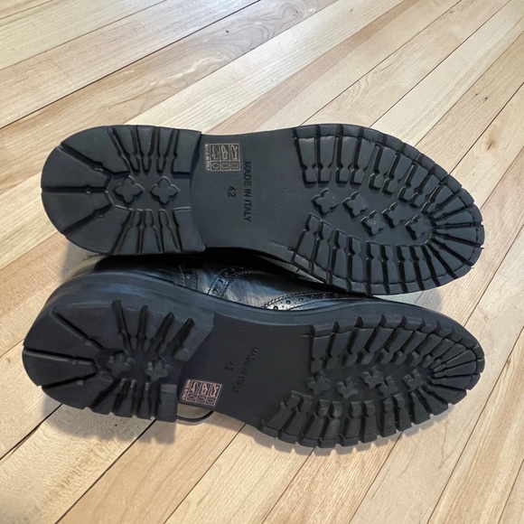 NWB Intensi Black Leather Oxford Men’s Shoes - Sz 42 - Picture 13 of 15